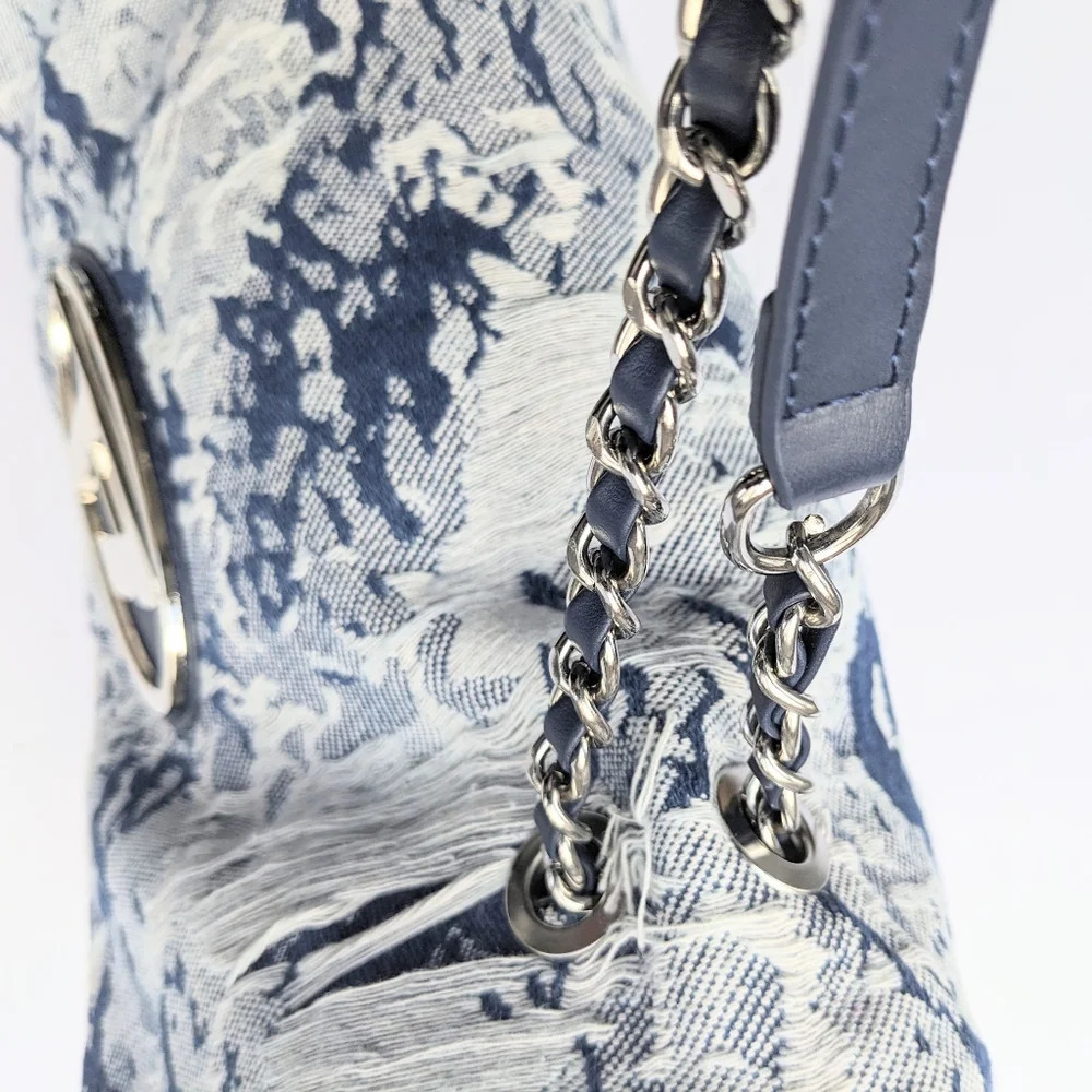 New Denim Canvas Chain Shoulder Flap Large Capacity Bag* - Picture 8 of 16